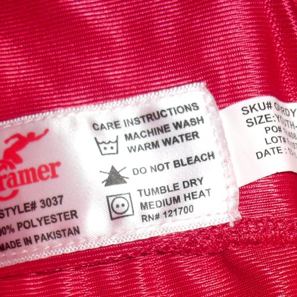 Cramer Kids Youth sz. Medium Red Football Pants New Tags - Picture 2 of 3